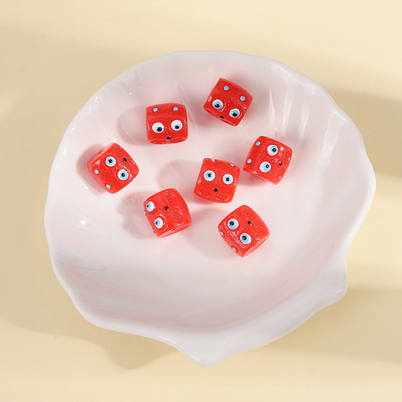 Wholesale 20pcs Cartoon Eyeball Monster Resin String Beads